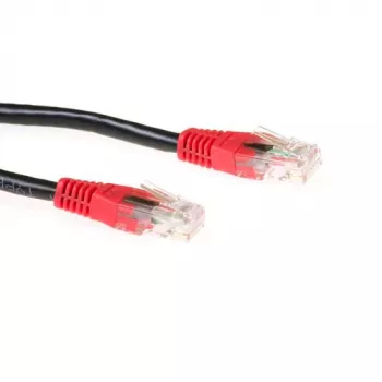 ACT musta 2 metrin U/UTP CAT6 verkkokaapeli RJ45-liittimillä