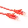 ACT punainen 1 metrin U/UTP CAT6 -verkkokaapeli komponenttitasolla RJ45-liittimillä