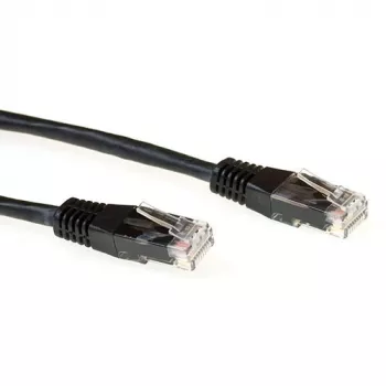 ACT Musta 2 metrin LSZH U/UTP CAT6A -verkkokaapeli RJ45-liittimillä