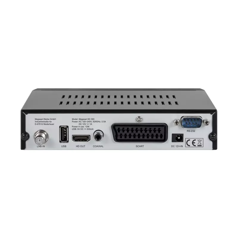 Vastaanotin Megasat HD 390 kaapeli Full HD musta