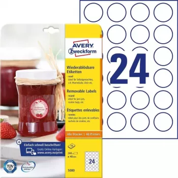 Itseliimautuvat pyöreät tarrat Avery 5080