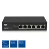 ACT 6-porttinen verkkokytkin, 10/100 Mbit/s, 4x PoE+ (30 W) -portti