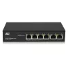 ACT 6-porttinen verkkokytkin, 10/100 Mbit/s, 4x PoE+ (30 W) -portti