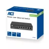 ACT 6-porttinen verkkokytkin, 10/100 Mbit/s, 4x PoE+ (30 W) -portti