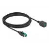 USB-jatkokaapeli virtalähdöllä DeLOCK 85983 12 V 4 m musta