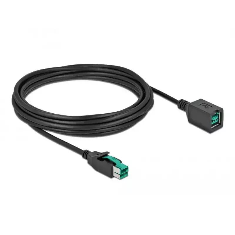 Aktiivinen USB-jatkokaapeli DeLOCK 85984 12V 5m musta