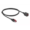 Jatkokaapeli virtalähdöllä USB DeLOCK 85985 24 V 1 m musta