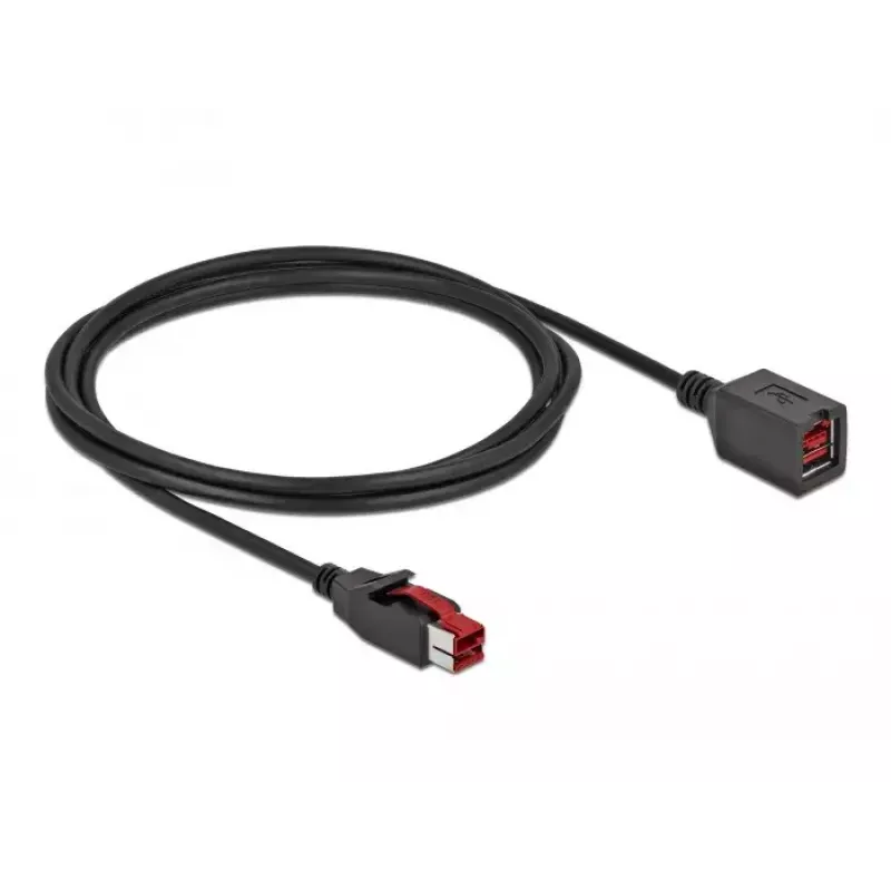 Aktiivinen USB-jatkokaapeli DeLOCK 85986 24 V 2 m musta