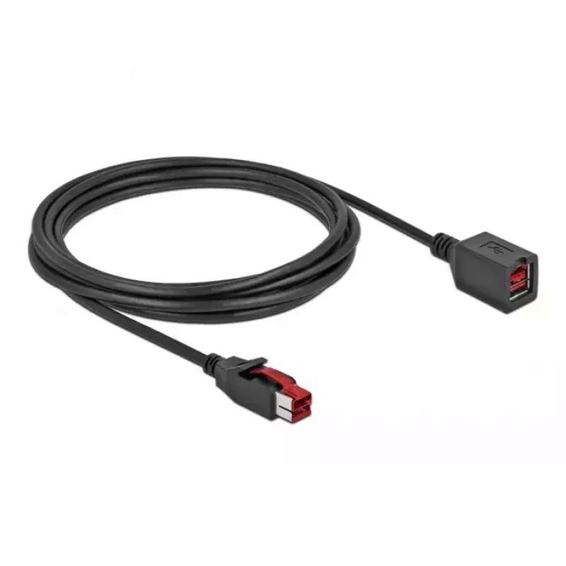 Powered USB -jatkokaapeli DeLOCK 85987 24 V 3 m musta