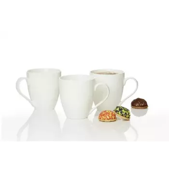 Ritzenhoff & Breker Gusto Jumbo kahvimuki, 0,6L, valkoinen posliini, konepesunkestävä, 110mm - 6 kpl:n pakkaus (088762)