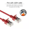 ACT punainen 2 m LSZH U/FTP CAT6A datakeskus Slimline -verkkokaapeli RJ45-liittimillä