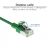 ACT vihreä 0,5 m LSZH U/FTP CAT6A datakeskus Slimline -verkkokaapeli snagless RJ45-liittimillä