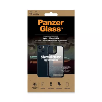 PanzerGlass SilverBullet ClearCase -suojakotelo iPhone 13 Mini musta