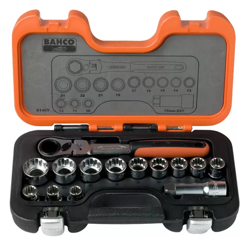 Bahco S140T hylsysarja, 14 kpl