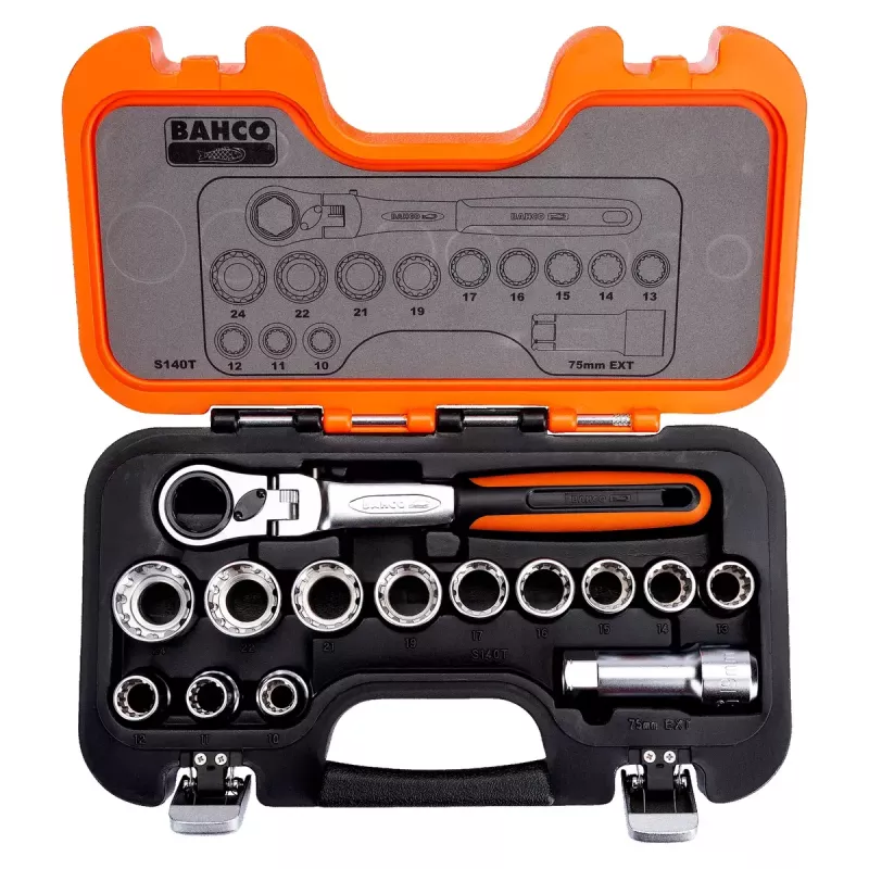 Bahco S140T hylsysarja, 14 kpl