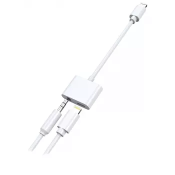 Lightning-kaapeli 2GO 797239 0,1 m valkoinen Lightning - Lightning + 3,5 mm