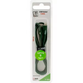 Lightning-kaapeli 2GO 797312 1 m vihreä USB-C-pistoke
