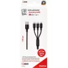 USB-kaapeli 2GO 797153 1,5 m USB-B - USB-C/Micro-USB-B/Lightning musta