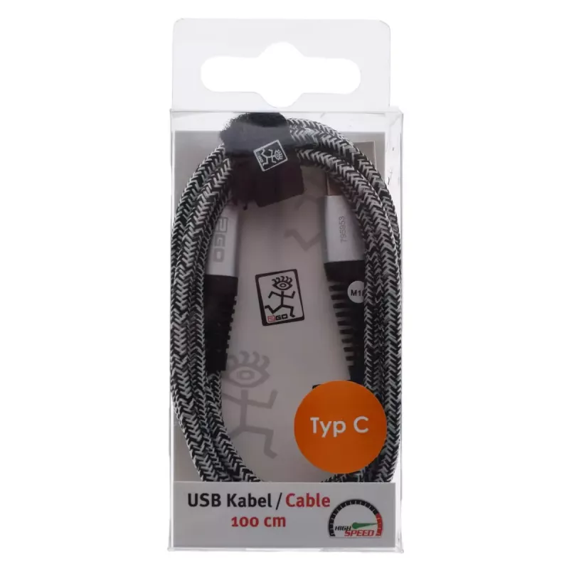 USB-kaapeli 2GO 795953 USB 3.2 Gen 1 1 m USB B - USB C hopea