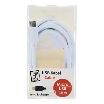 USB-kaapeli 2GO 795202 1 m USB B - Micro-USB B valkoinen