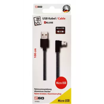 USB-kaapeli 2GO 797005 1 m USB B - Micro-USB B musta