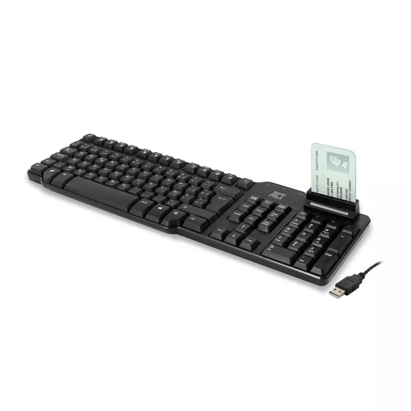 ACT langallinen näppäimistö älykortinlukijalla (Azerty/BE-asettelu)