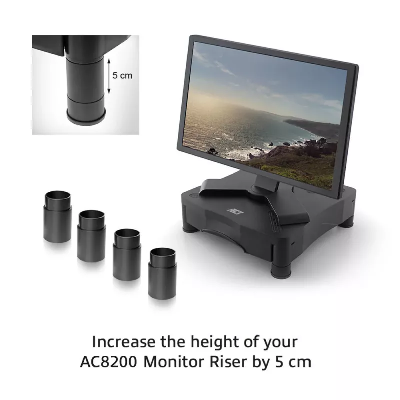 Jalat ACT AC8200 musta 65mm pöytäasennus