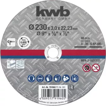 Katkaisulaikka KWB 791993 litteä keskiö metallille