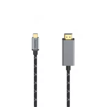 Hama 00200509 HDMI-kaapeli 1,5 m HDMI Type-A (standardi) USB Type-C musta