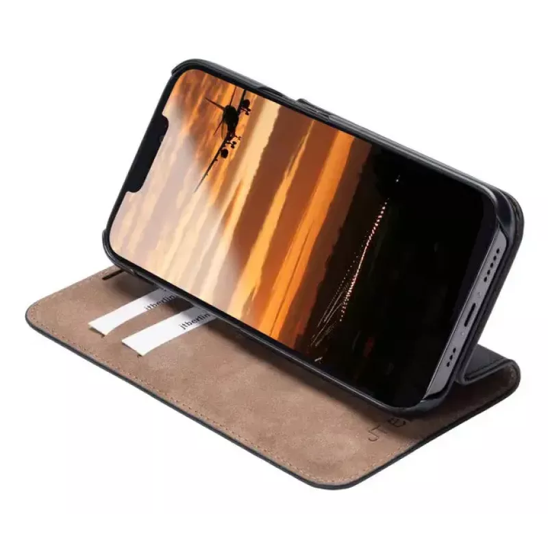Lompakkokotelo JT BERLIN 11106 iPhone 16E 15,4 cm musta