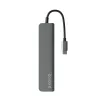 USB-keskitin Epico 9915112100080 — USB Type-C-isäntä, HDMI, USB 2.0, USB Type-C, MicroSD-/SD-kortinlukija, alumiini/TPU, harmaa