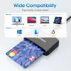 Manhattan USB-C kontaktisirukortinlukija MicroSD-paikalla, USB Type-C-pistoke kontaktilukijaliitäntään ja microSDXC, tukee Windowsia, macOS:ää ja Linuxia, lukee SIM-kortteja adapterilla, kaapeli 1 m, musta, kolmen vuoden takuu