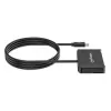 Manhattan USB-C kontaktisirukortinlukija MicroSD-paikalla, USB Type-C-pistoke kontaktilukijaliitäntään ja microSDXC, tukee Windowsia, macOS:ää ja Linuxia, lukee SIM-kortteja adapterilla, kaapeli 1 m, musta, kolmen vuoden takuu