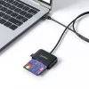 Manhattan USB-C kontaktisirukortinlukija MicroSD-paikalla, USB Type-C-pistoke kontaktilukijaliitäntään ja microSDXC, tukee Windowsia, macOS:ää ja Linuxia, lukee SIM-kortteja adapterilla, kaapeli 1 m, musta, kolmen vuoden takuu