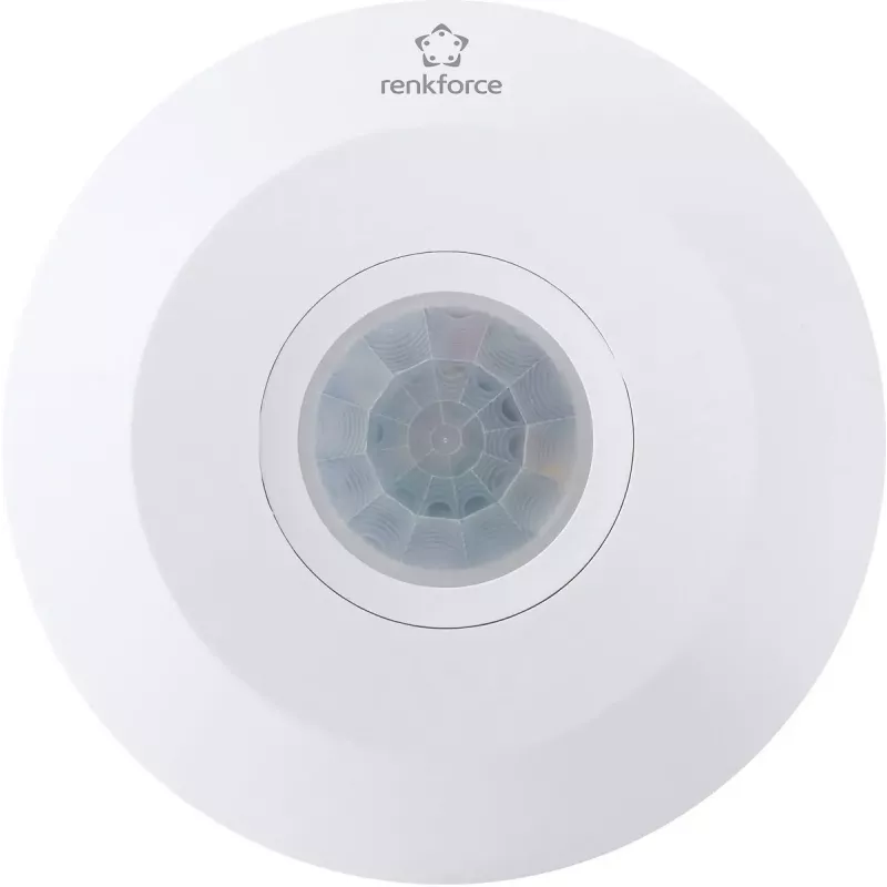 Renkforce 1488533 kattoon asennettava PIR-liiketunnistin, 360 astetta, rele, valkoinen, IP20