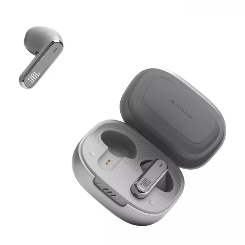 JBL LIVE FLEX kuulokkeet langaton in-ear puhelut/musiikki Bluetooth hopea