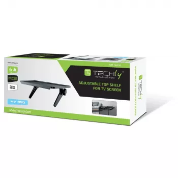 Techly ICA-DRS 902 AV-laitehylly musta muovi