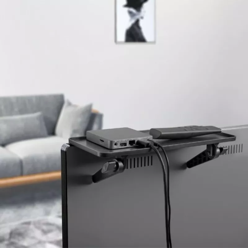 Techly ICA-DRS 902 AV-laitehylly musta muovi