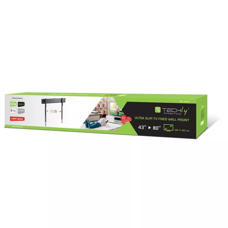 Techly ICA-PLB 736F TV-seinäteline 2,03 m (80