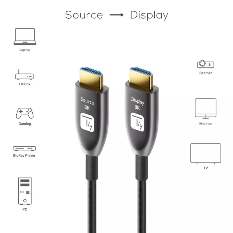 Techly ICOC HDMI-HY8-015 HDMI-kaapeli 15 m HDMI tyyppi A (standardi) musta