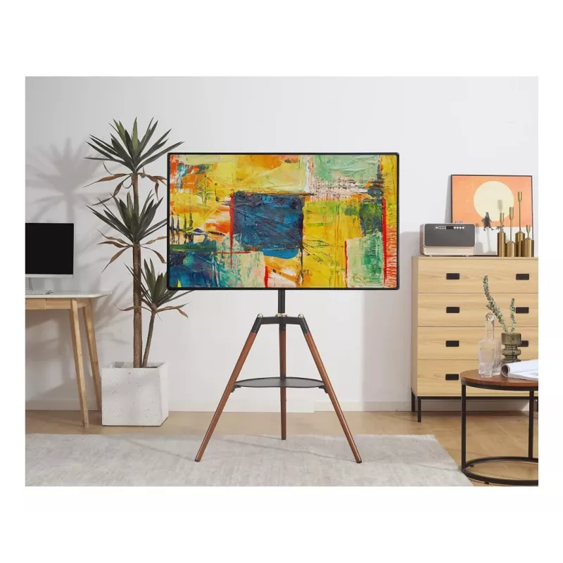 Techly ICA-TR58 TV-jalusta/stand 165,1 cm (65 inch) musta, puu
