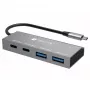 Techly IUSB32C-HUB4AC2 USB-C-keskitin, 4 porttia (2x USB-A, 2x USB-C), USB 3.2, 10 Gbps, hopea