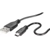 Renkforce RF-4080792 USB 2.0 -datakaapeli, USB-A - Mini-USB-B, 1 m, musta