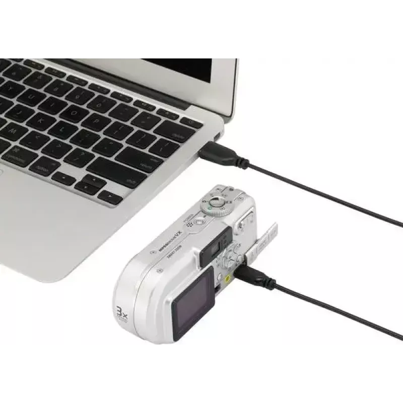 Renkforce RF-4080792 USB 2.0 -datakaapeli, USB-A - Mini-USB-B, 1 m, musta
