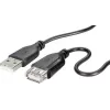 USB-2.0-kaapeli Renkforce RF-4080795, USB-A - USB-A, 1 m, musta