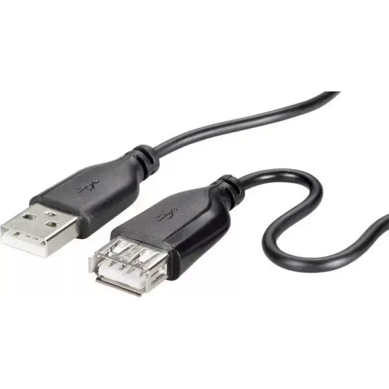 USB-2.0-kaapeli Renkforce RF-4080795, USB-A - USB-A, 1 m, musta
