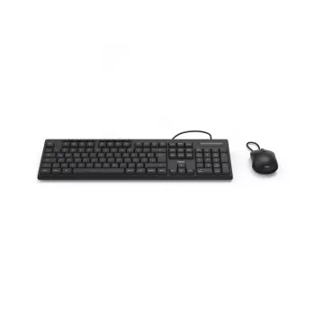 Hama CKM-200 näppäimistö hiiri sisältyy Home/Office USB QWERTZ saksa musta