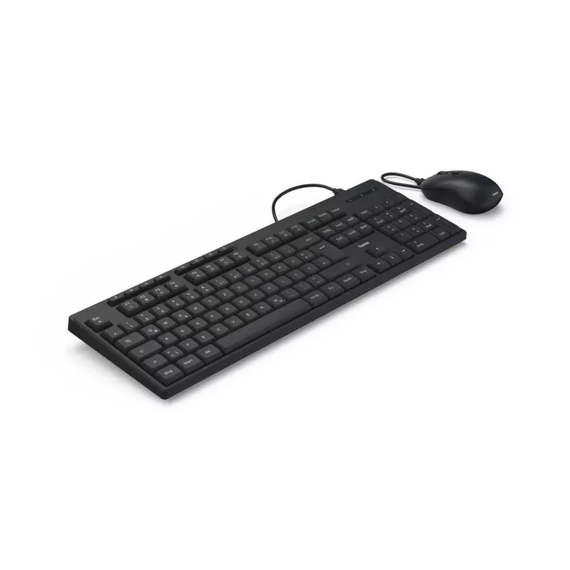 Hama CKM-200 näppäimistö hiiri sisältyy Home/Office USB QWERTZ saksa musta