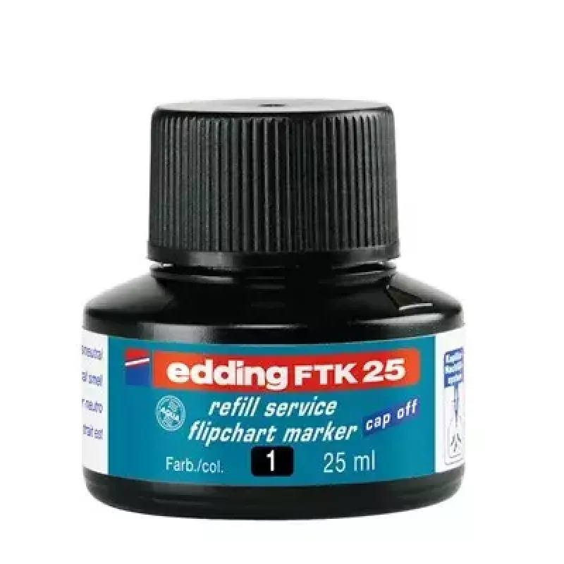 Täyttömuste tussiin Edding ED-FTK25-001, musta muste, 25 ml, 1 kpl