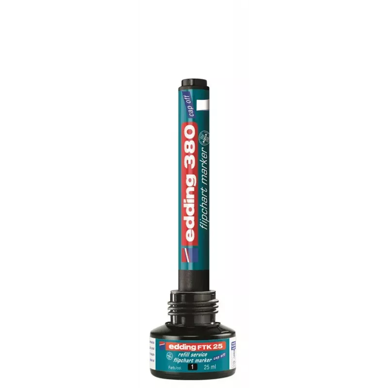 Täyttömuste tussiin Edding ED-FTK25-001, musta muste, 25 ml, 1 kpl